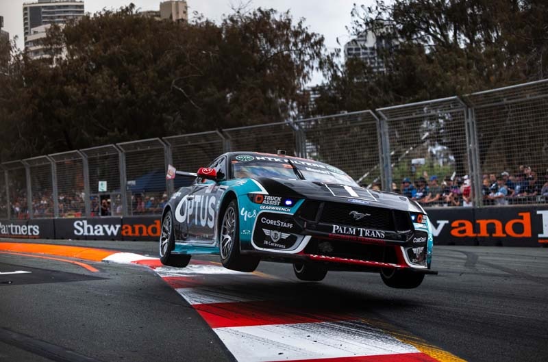 Mustang on the track