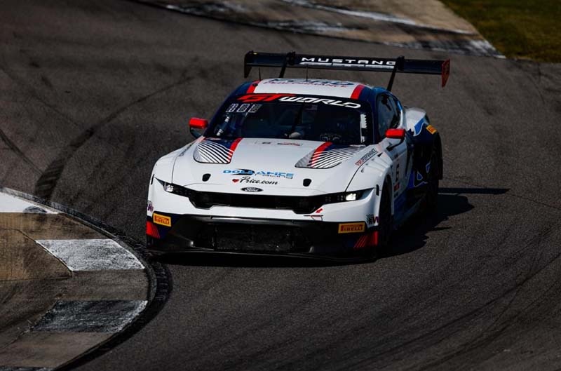 Mustang on the track