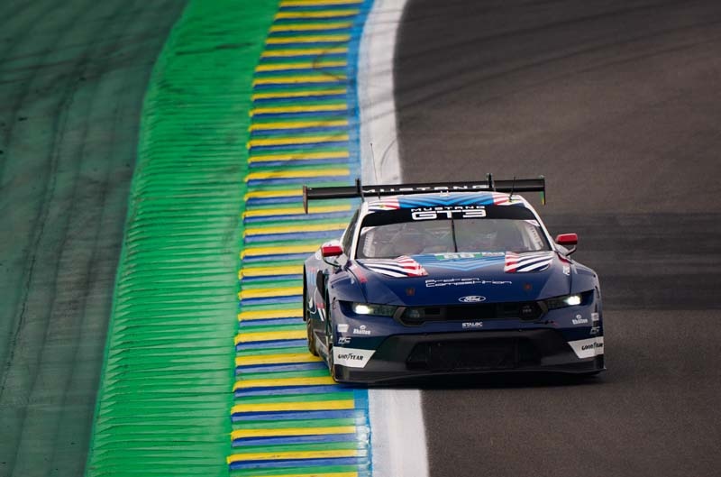 Mustang on the track