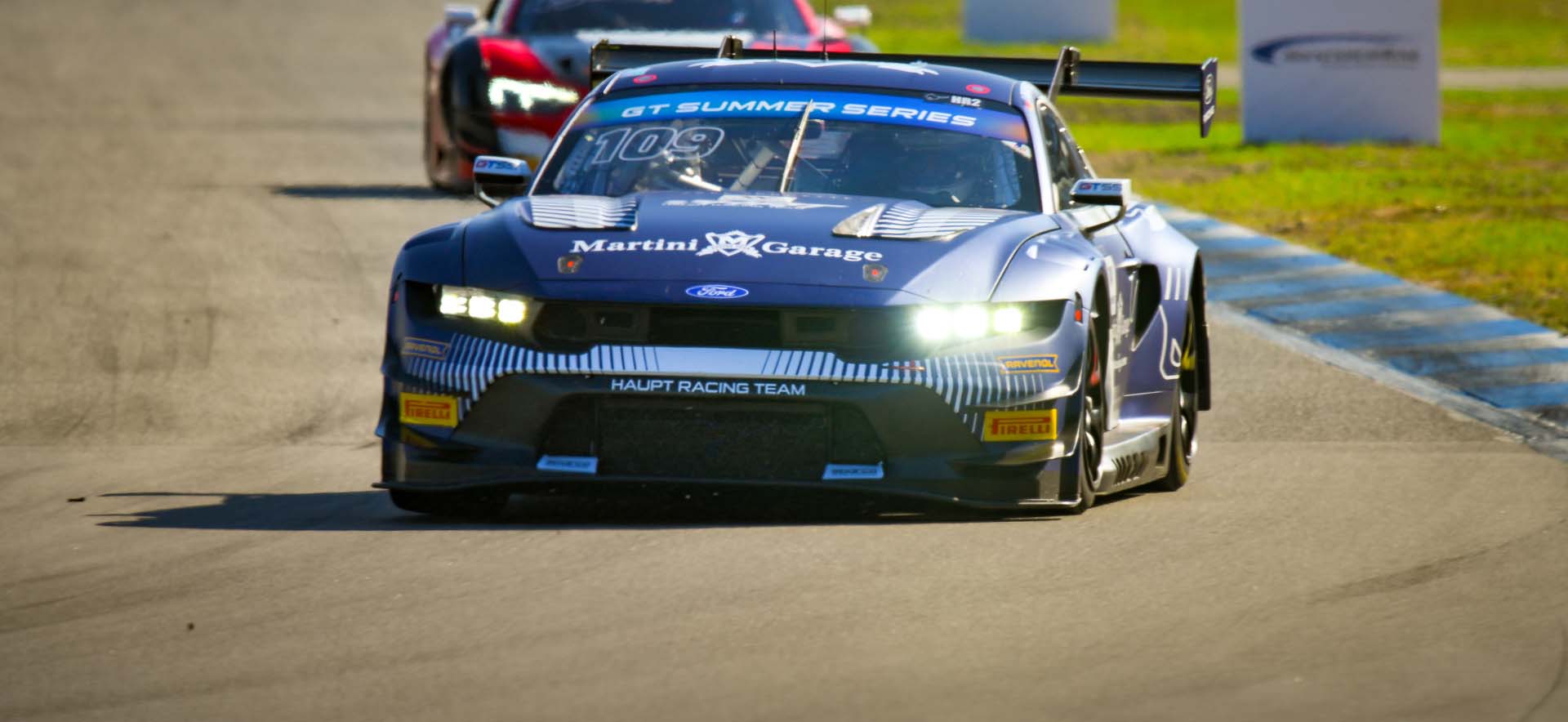 Mustang on the track