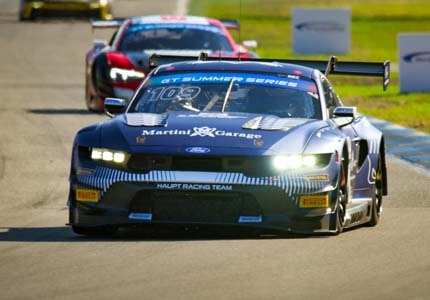 Mustang on the track