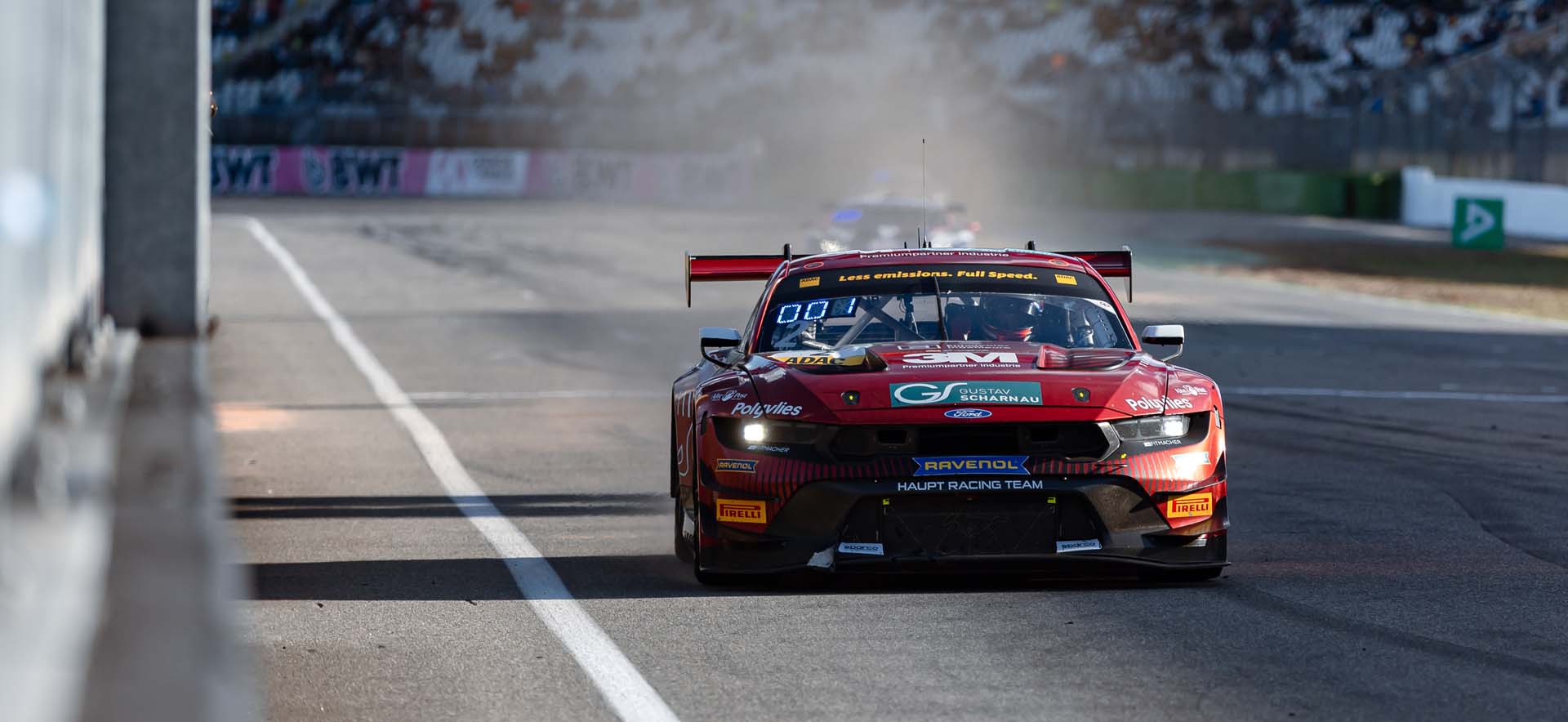 Mustang on the track