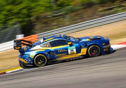 Mustang on the track