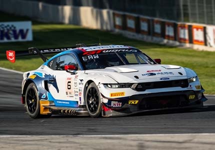 Mustang on the track