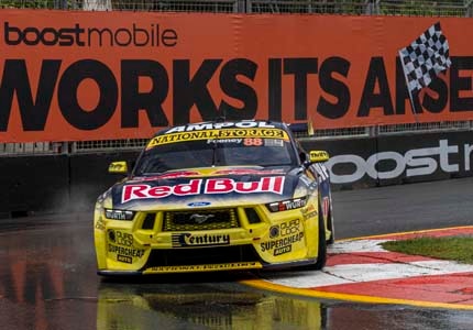 Mustang on the track