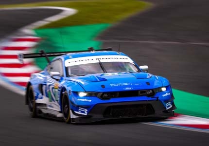 Mustang on the track