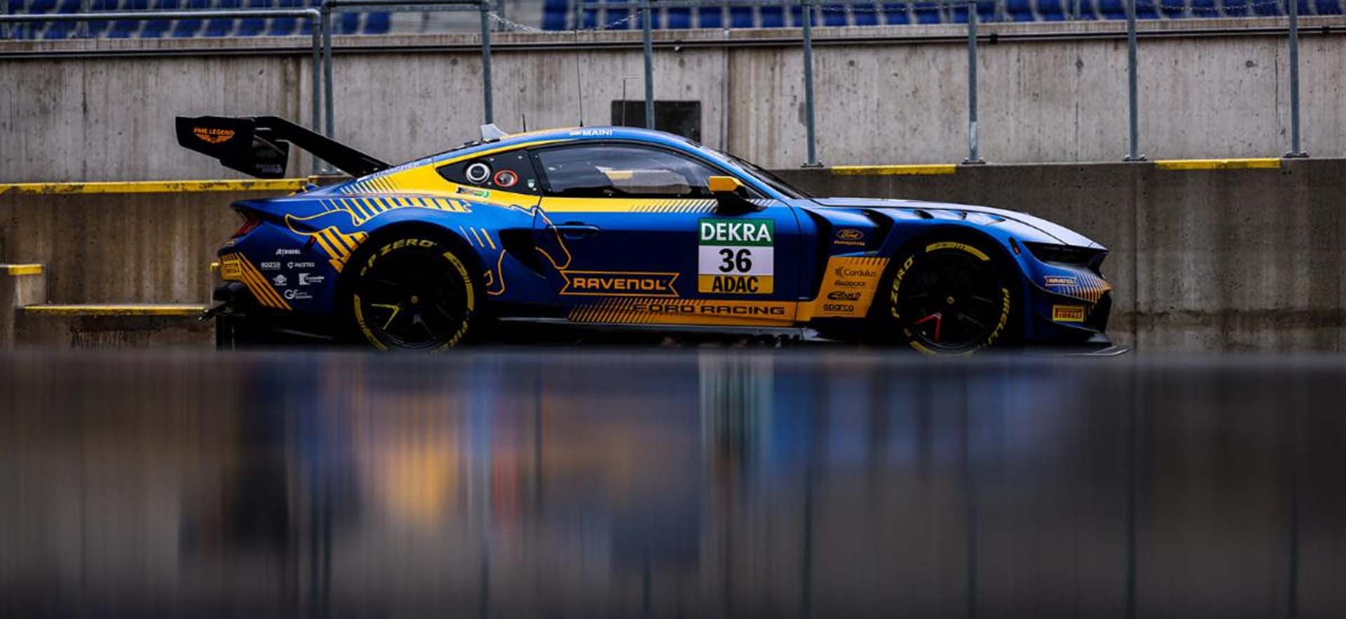 Mustang on the track