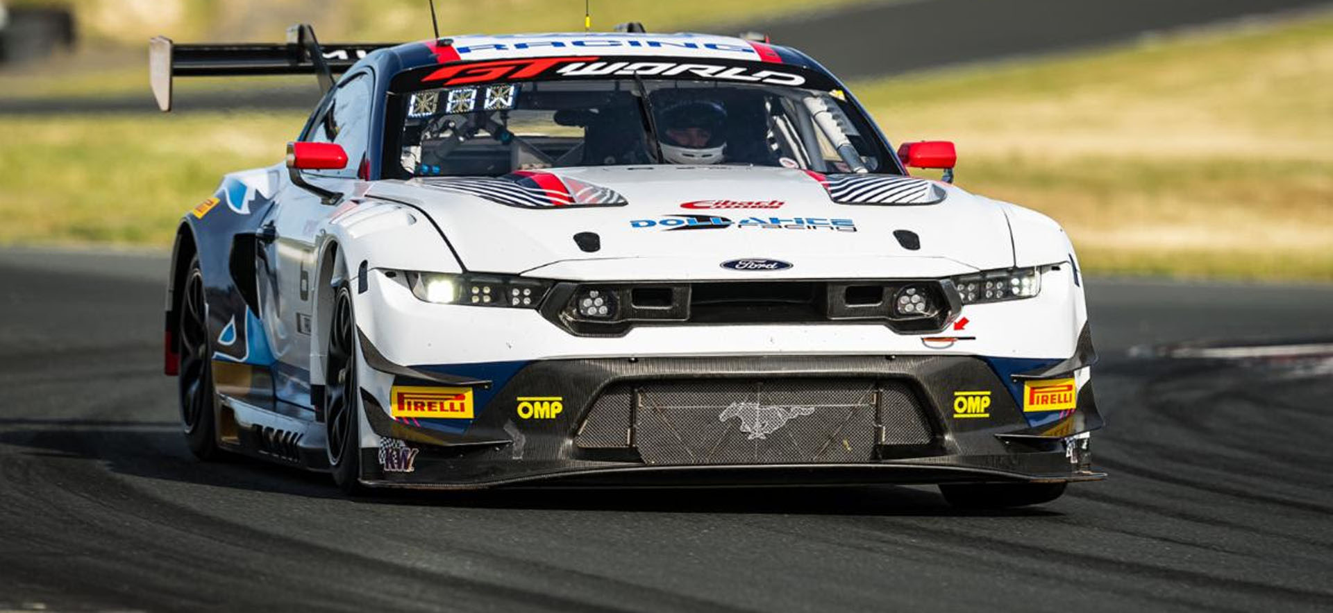 Mustang on the track