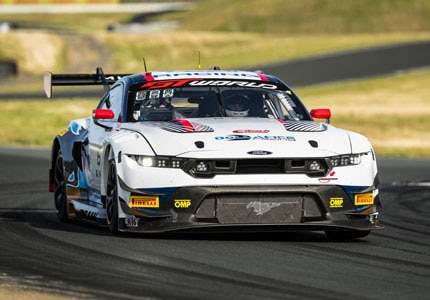 Mustang on the track