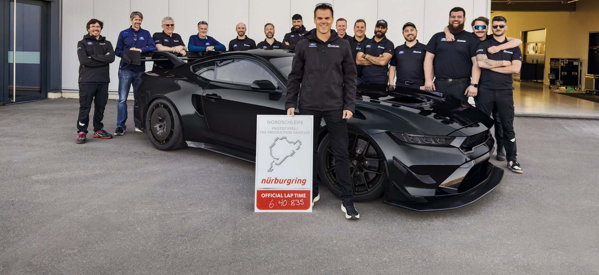 Mustang on the track