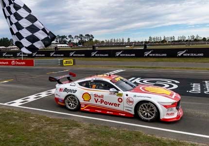 Mustang on the track