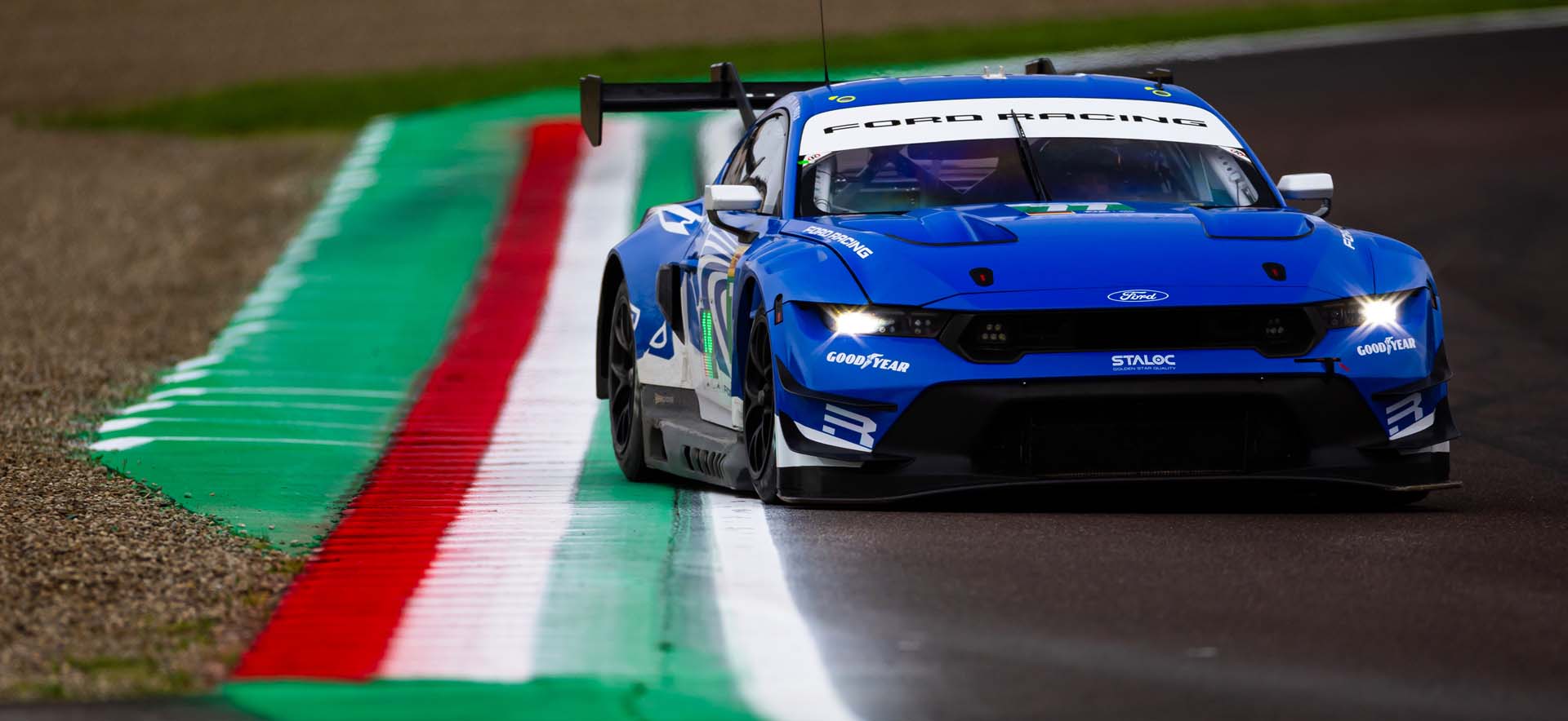 Mustang on the track