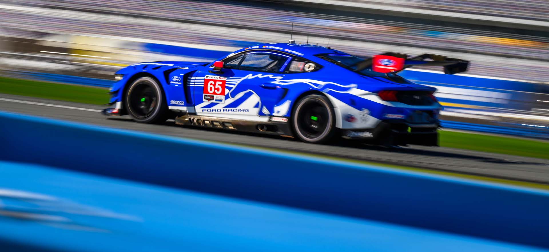 Mustang on the track