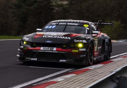 Mustang on the track