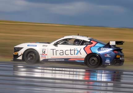 Mustang on the track