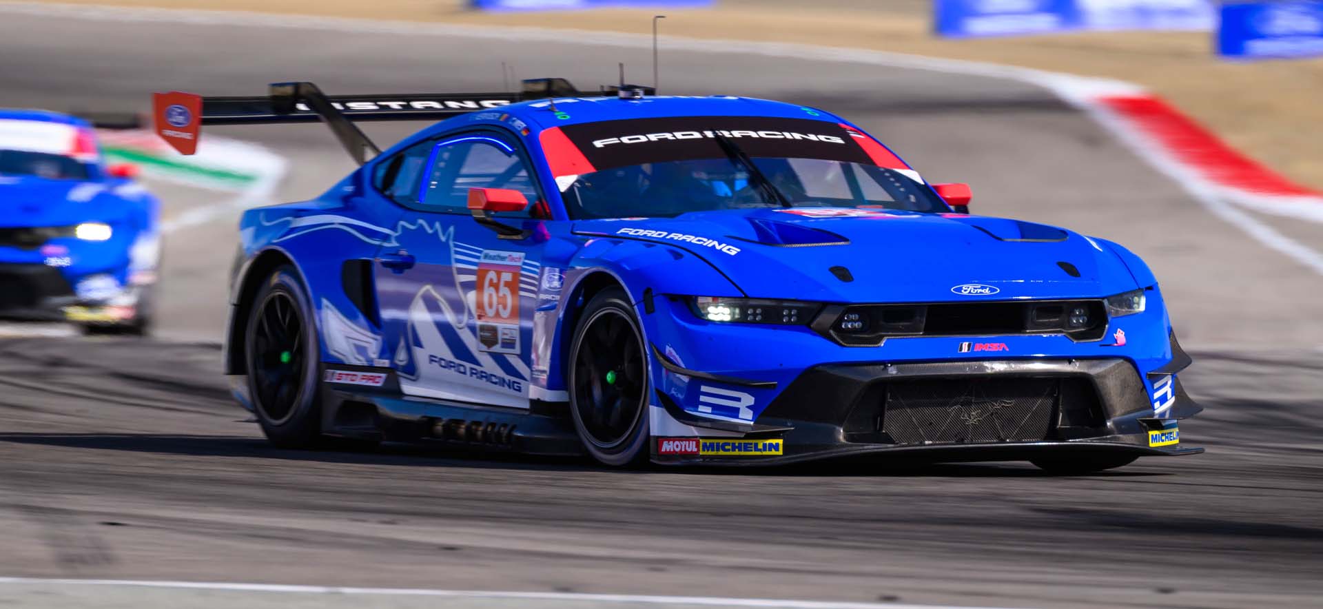 Mustang on the track