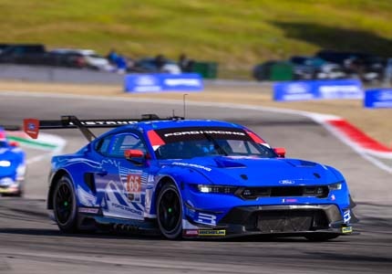 Mustang on the track