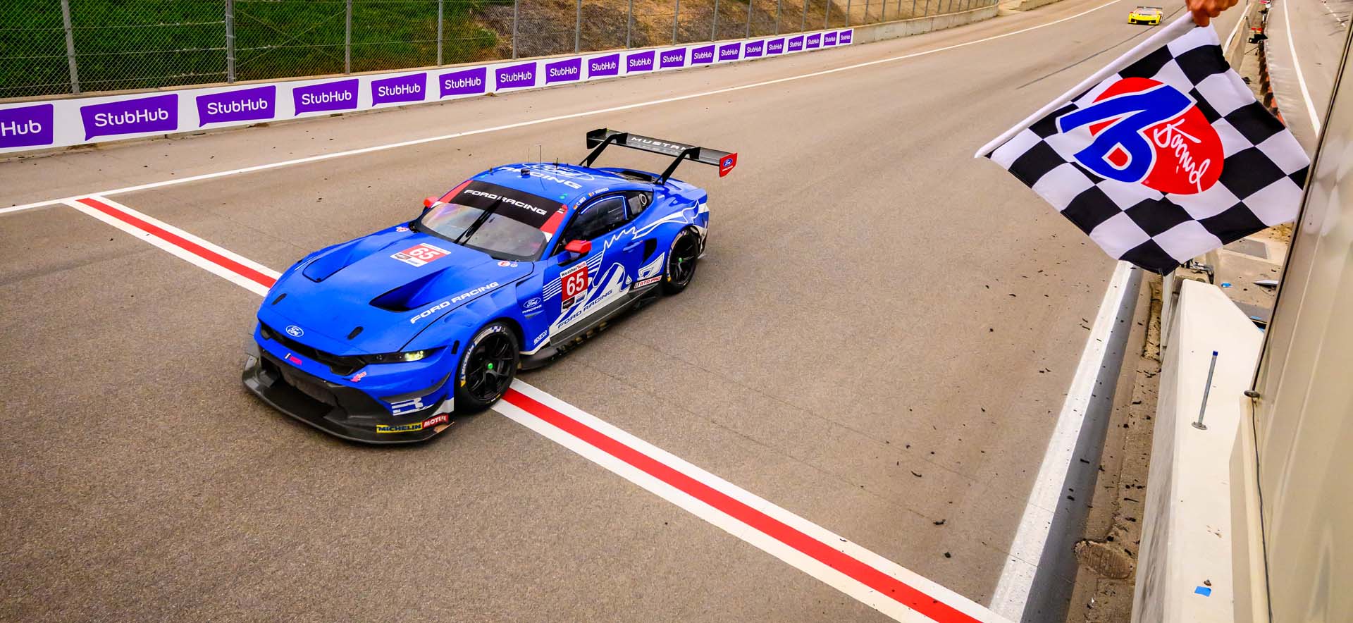 Mustang on the track