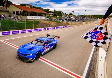 Mustang on the track
