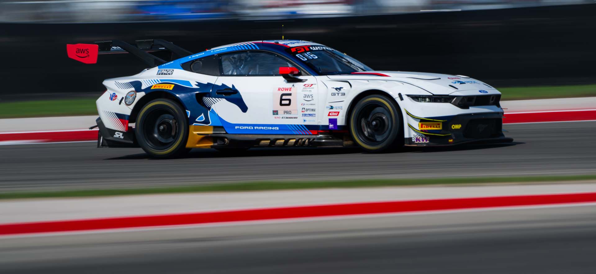 Mustang on the track