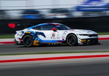 Mustang on the track