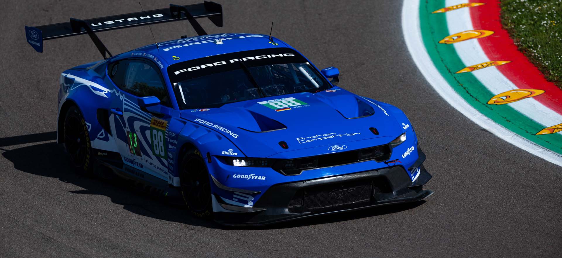 Mustang on the track