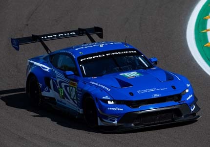 Mustang on the track