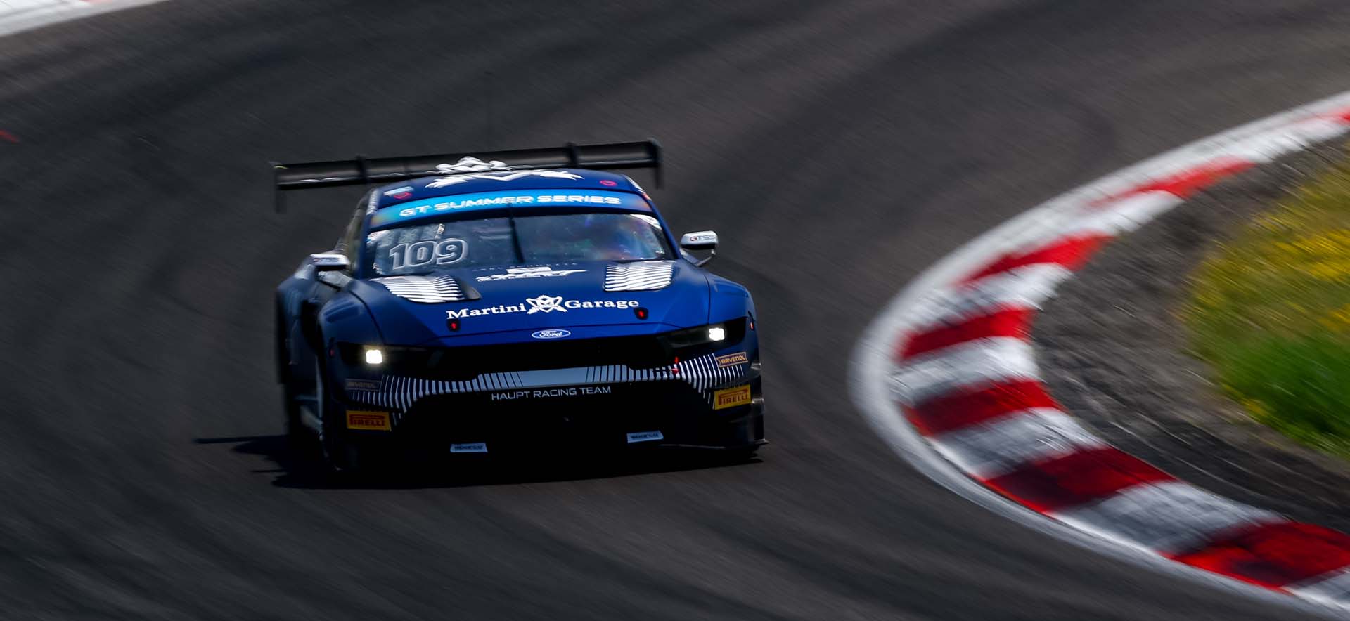 Mustang on the track