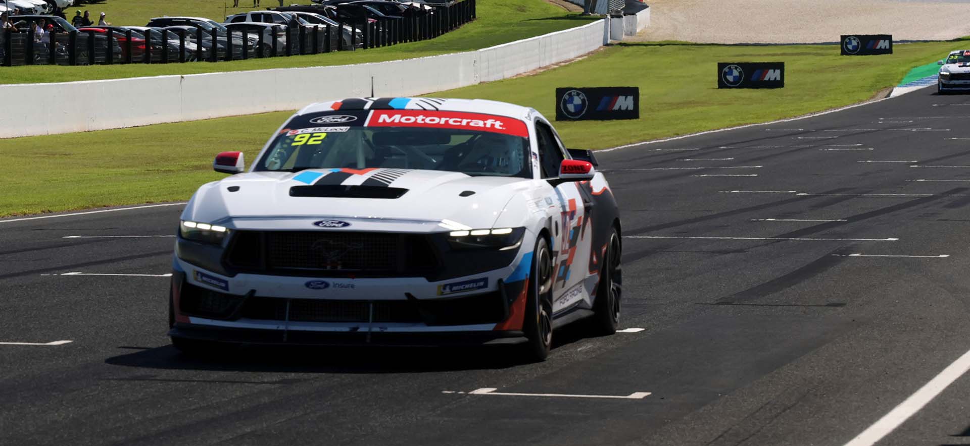 Mustang on the track