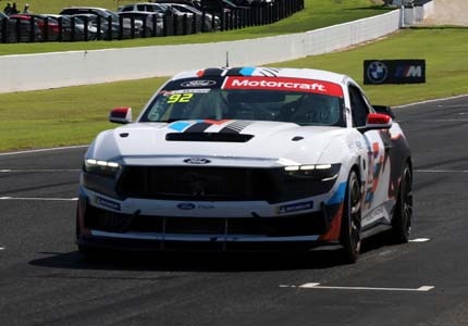 Mustang on the track