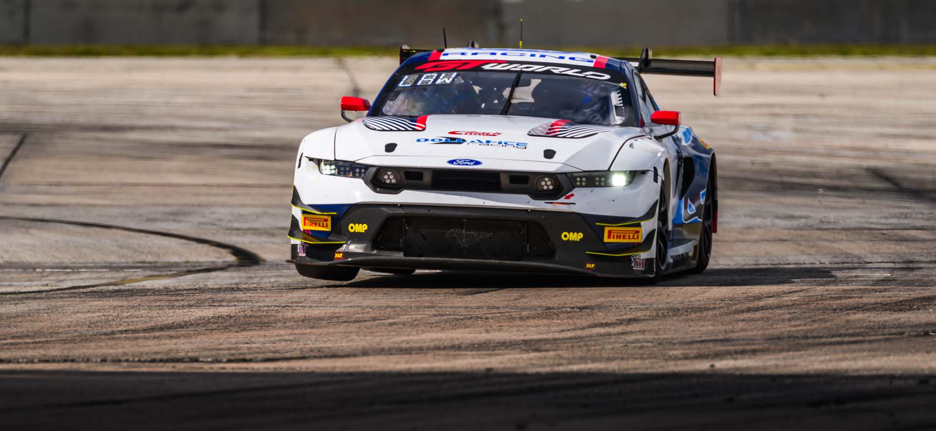 Mustang on the track