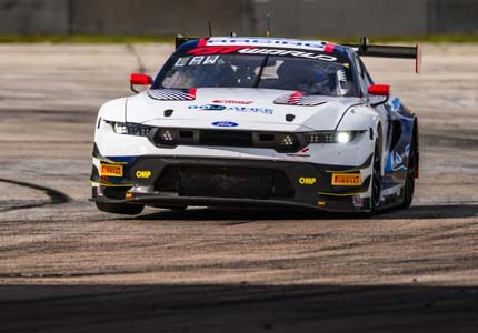 Mustang on the track