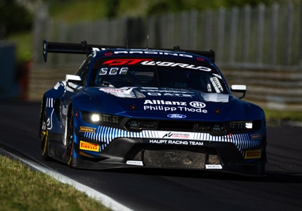 Mustang on the track