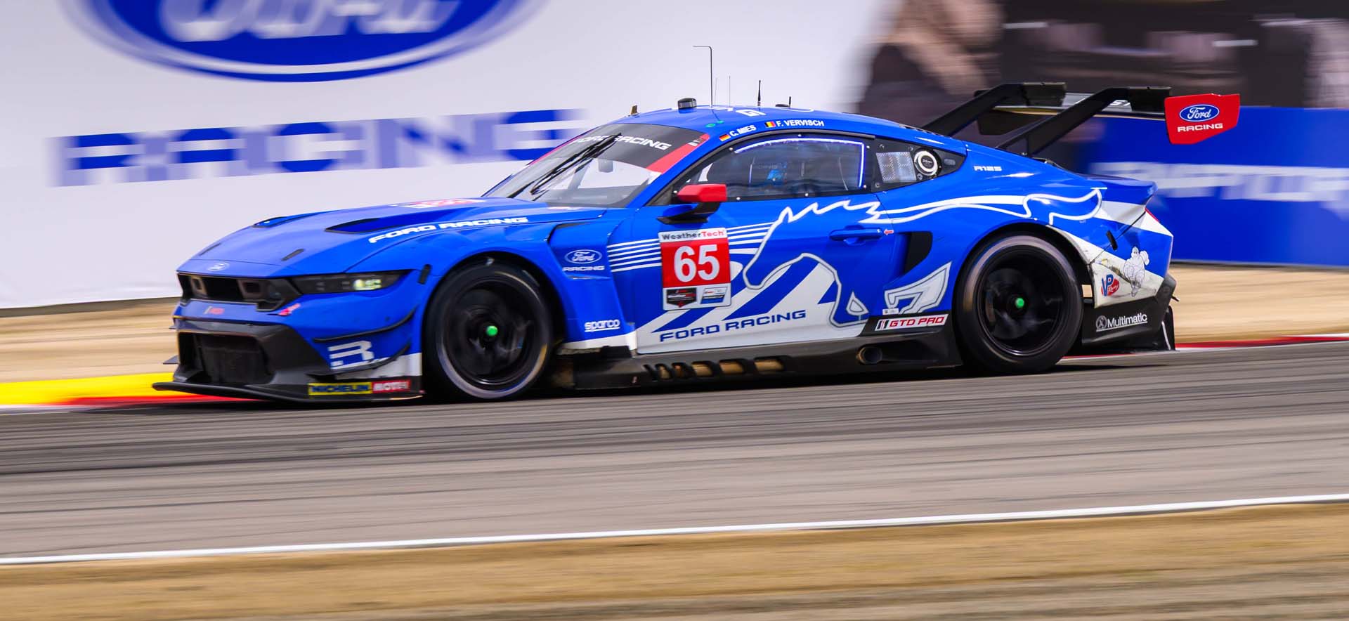 Mustang on the track