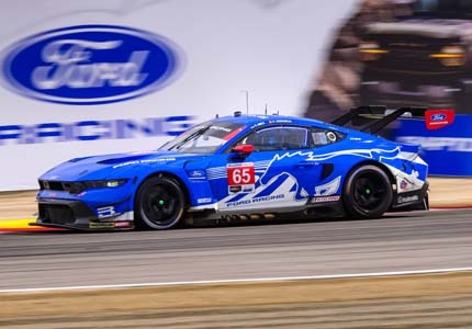 Mustang on the track