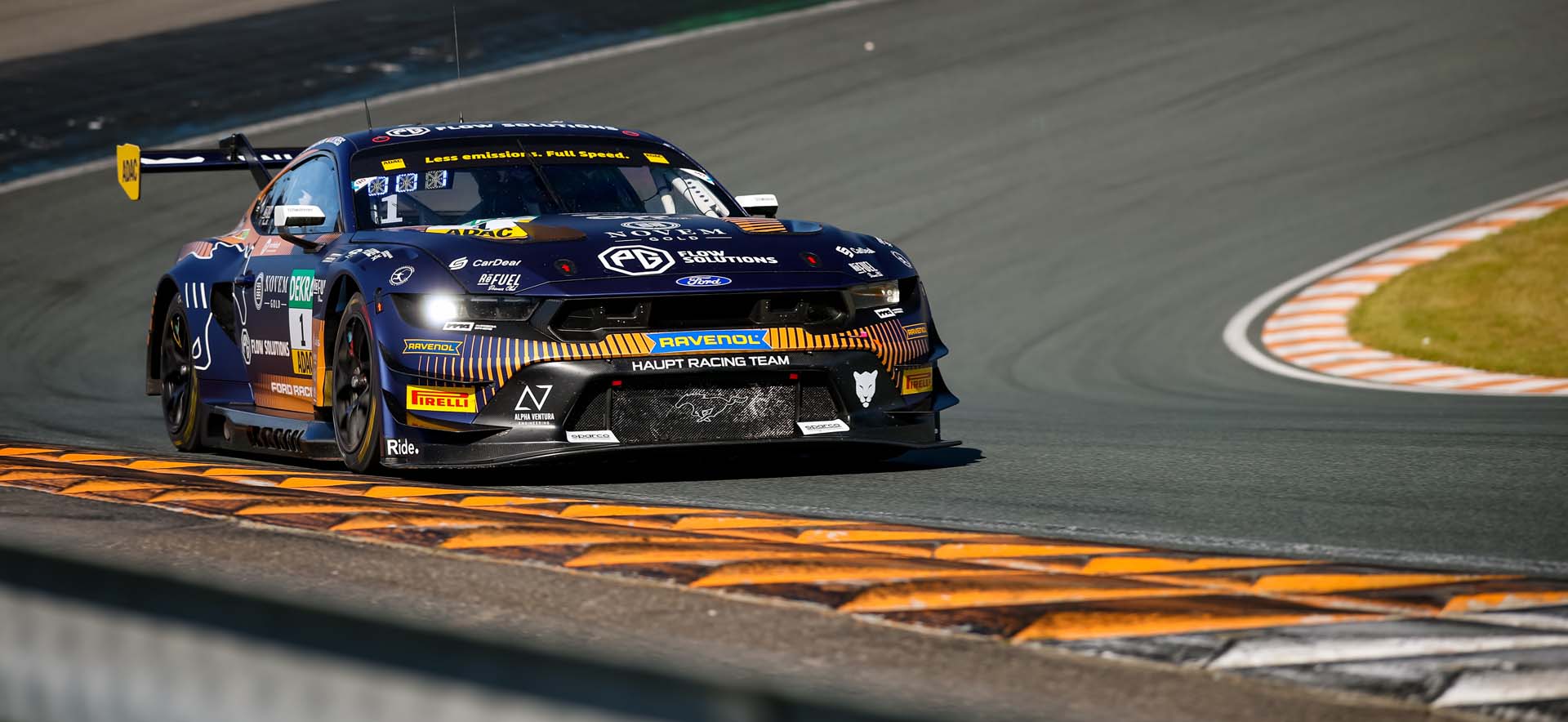 Mustang on the track