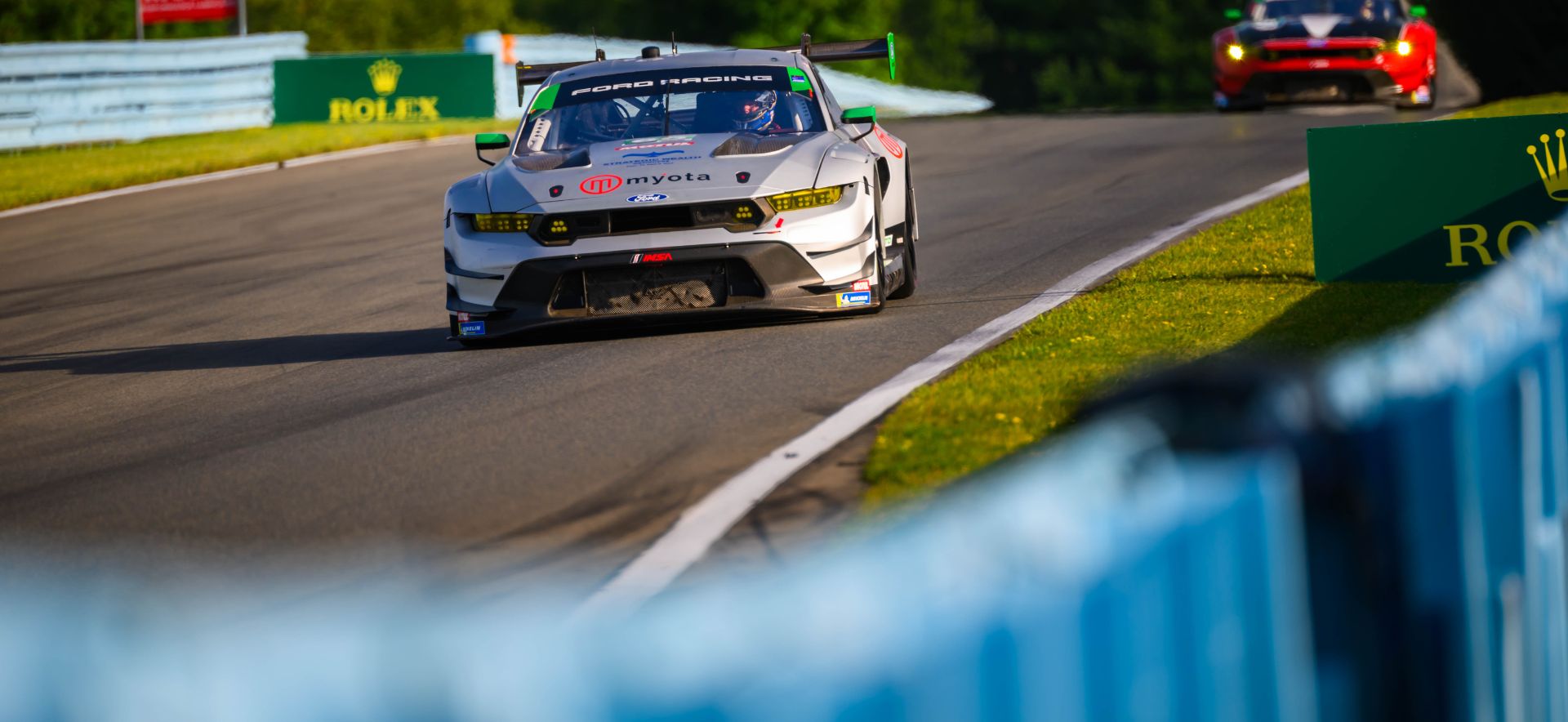 Mustang on the track