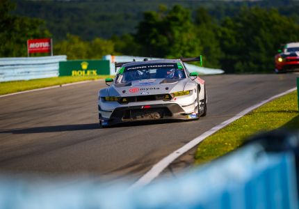 Mustang on the track