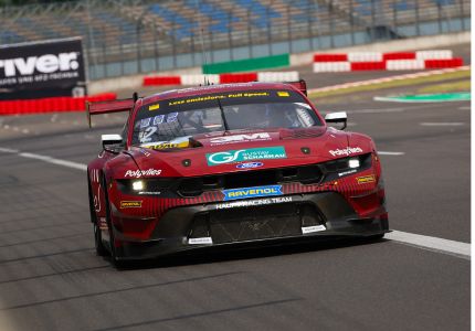 Mustang on the track