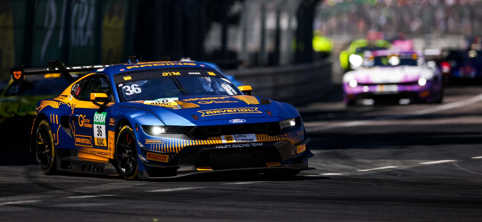 Mustang on the track