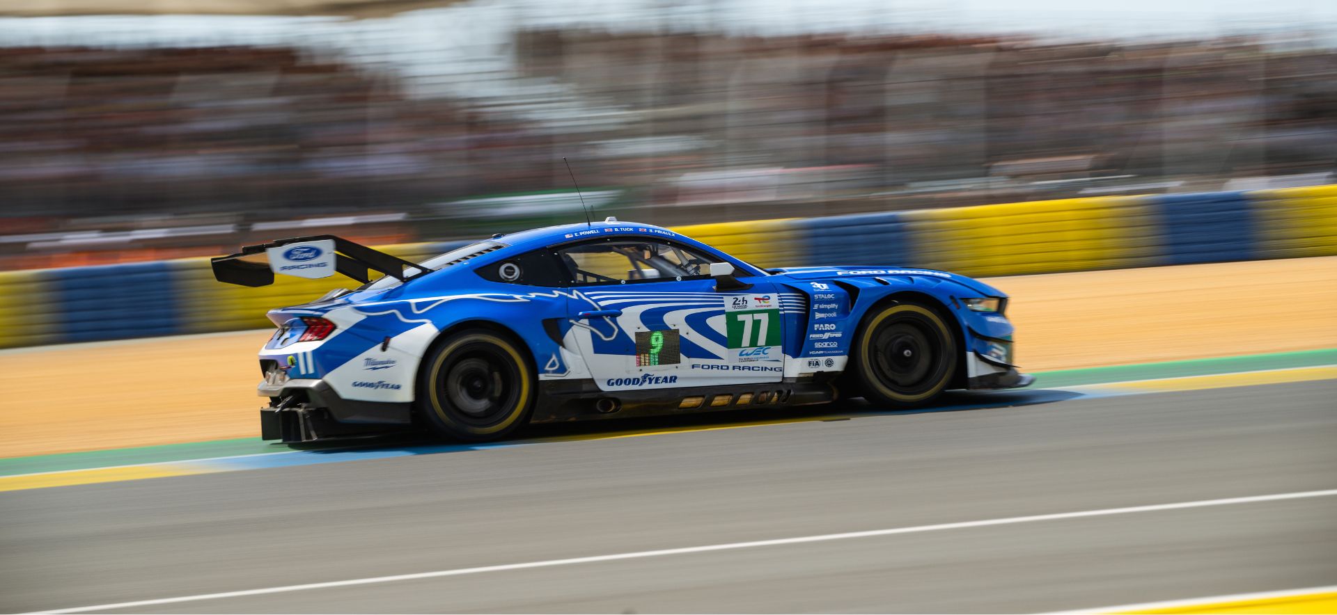 Mustang on the track