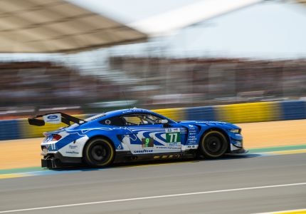 Mustang on the track