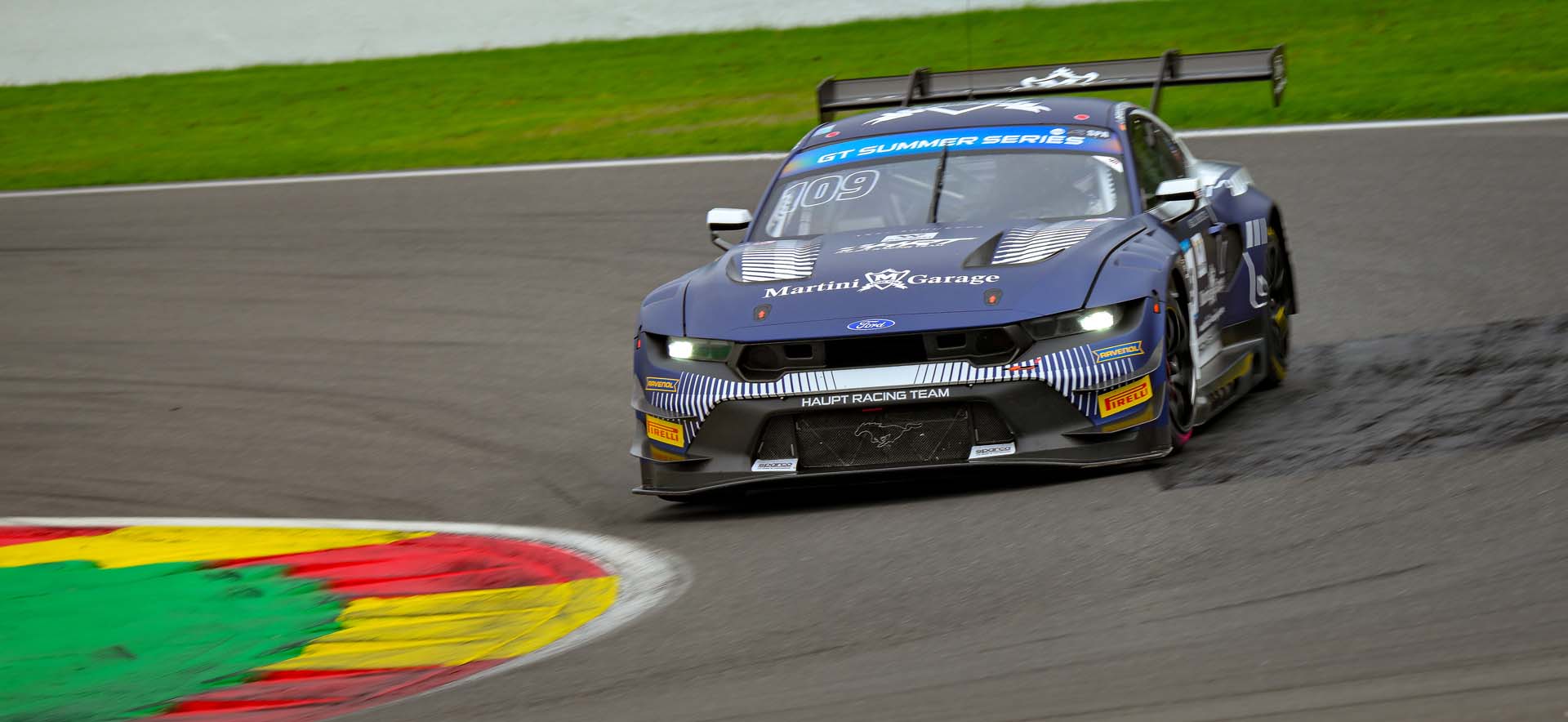 Mustang on the track