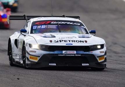 Mustang on the track