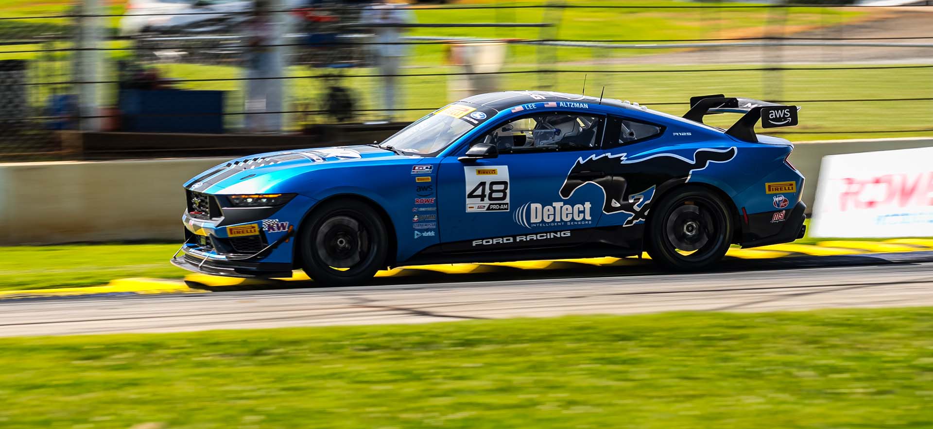 Mustang on the track