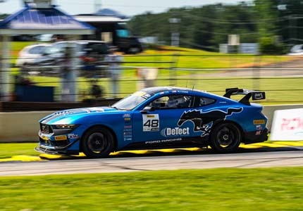 Mustang on the track