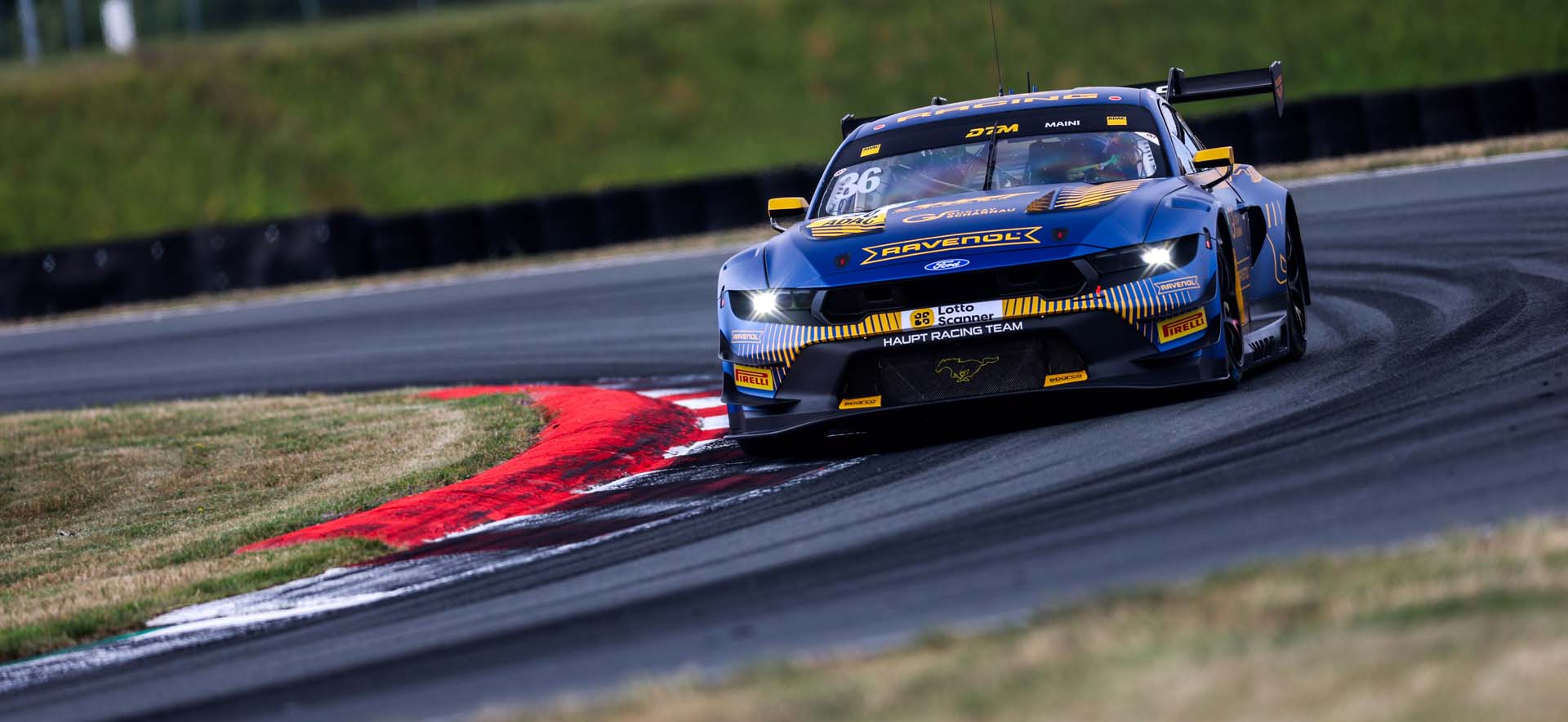 Mustang on the track