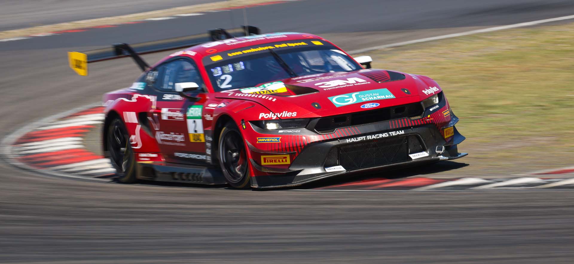 Mustang on the track