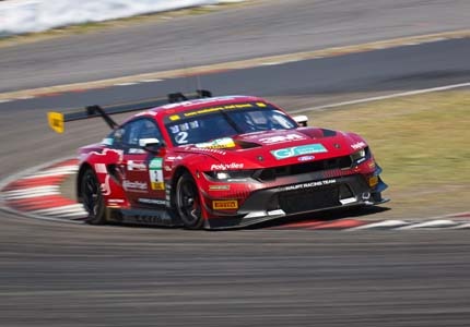 Mustang on the track