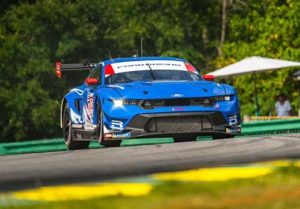 Mustang on the track